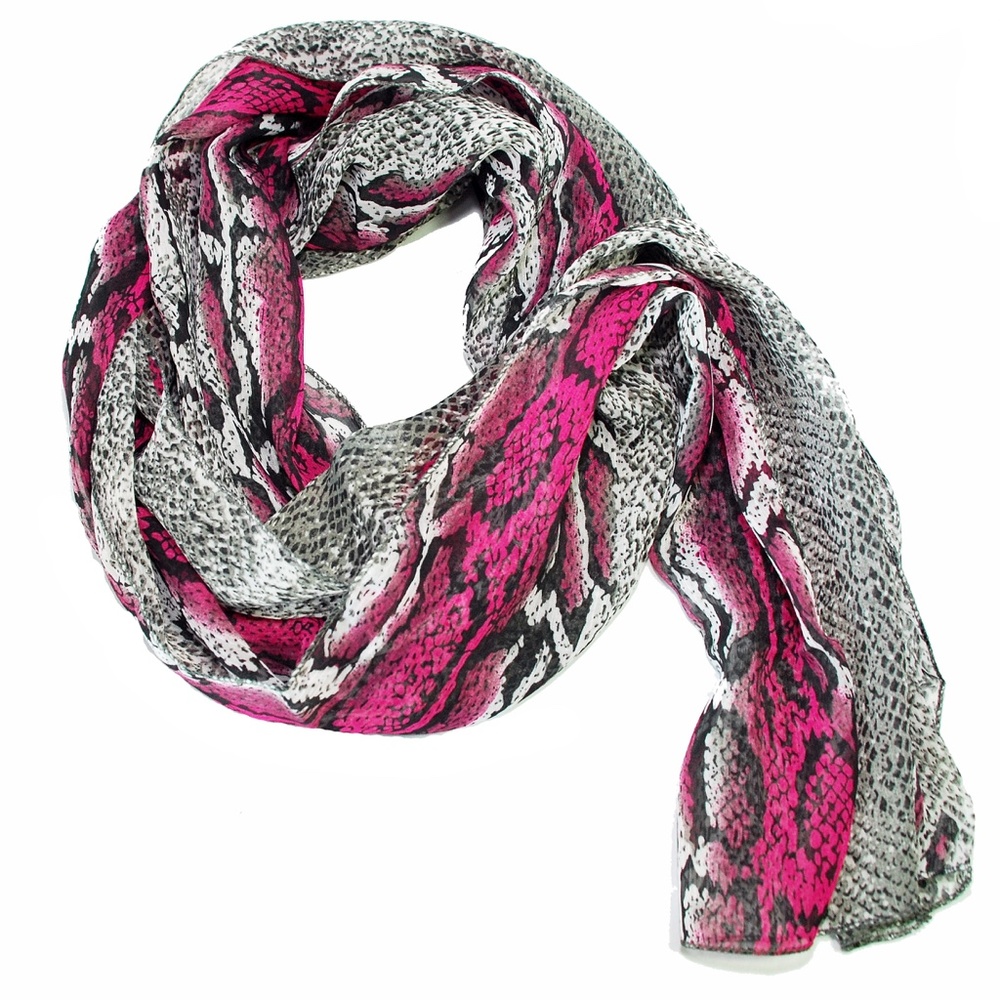 Venom Long Scarf | Snake Skin Print